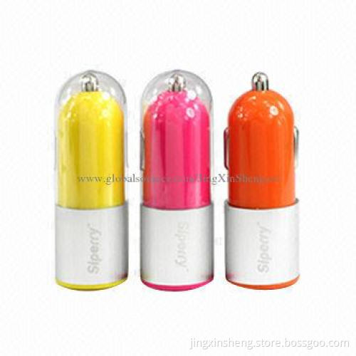 1A Mini USB Car Charger for iPhone& iPad, with 12V-24V AC Voltages